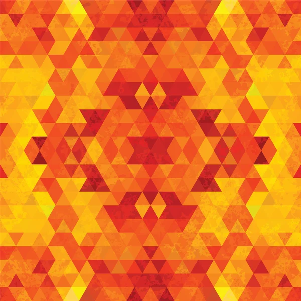 Fondo naranja mosaico triangular — Vector de stock