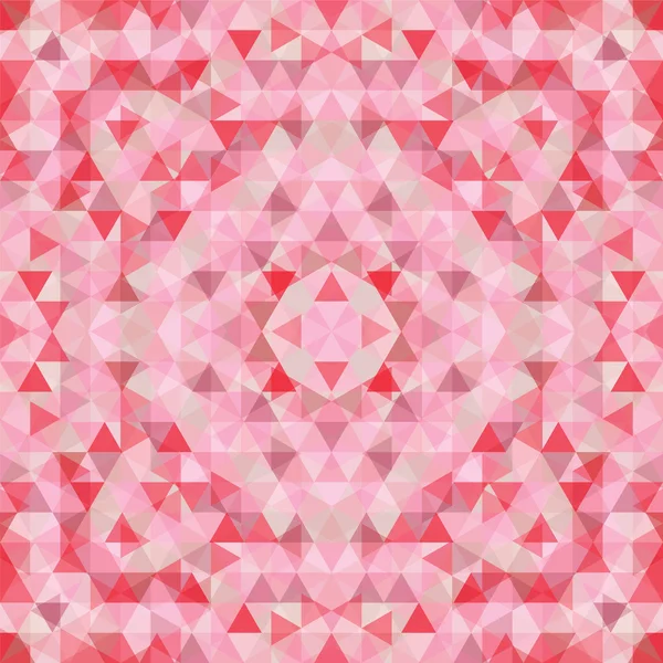 Triangular pink mosaic background — Stock Vector