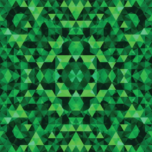 Треугольный зелёный мозаичный фон — стоковый вектор