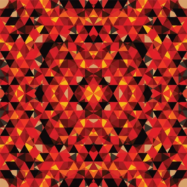 Fondo naranja mosaico triangular — Vector de stock