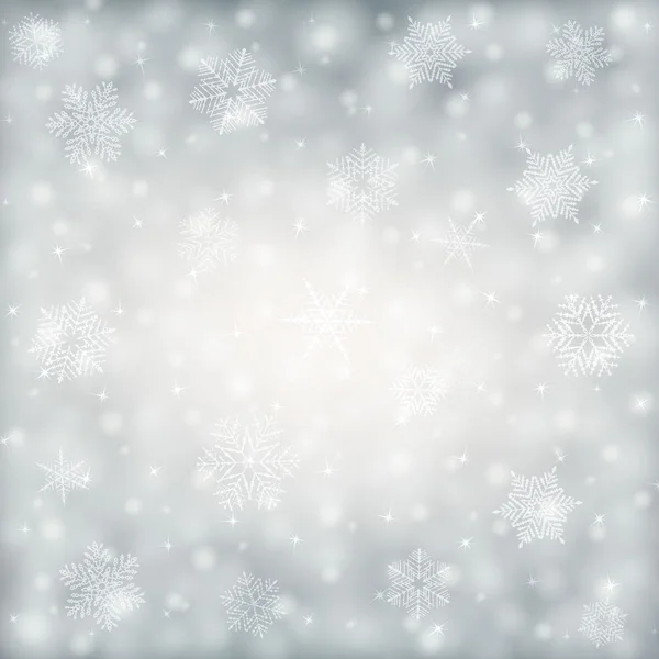 Silver Christmas background — Stock Vector