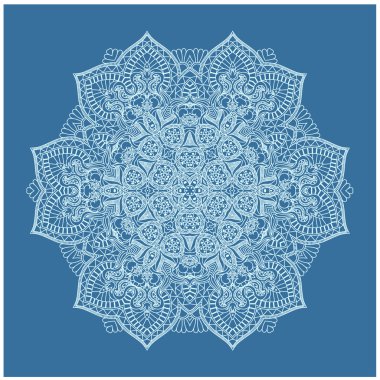 Süs mavi dantel modeli