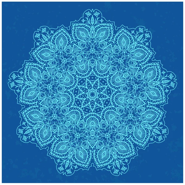 Patrón de encaje azul ornamental — Archivo Imágenes Vectoriales