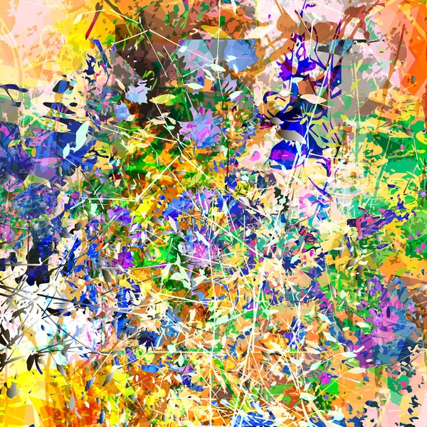 Fondo grunge abstracto floral — Vector de stock