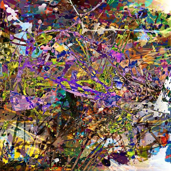 Fondo grunge abstracto floral — Archivo Imágenes Vectoriales