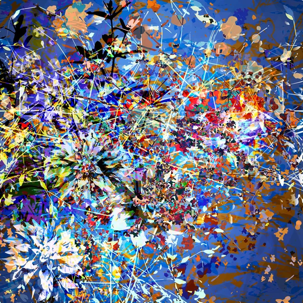 çiçekli grunge soyut arka plan