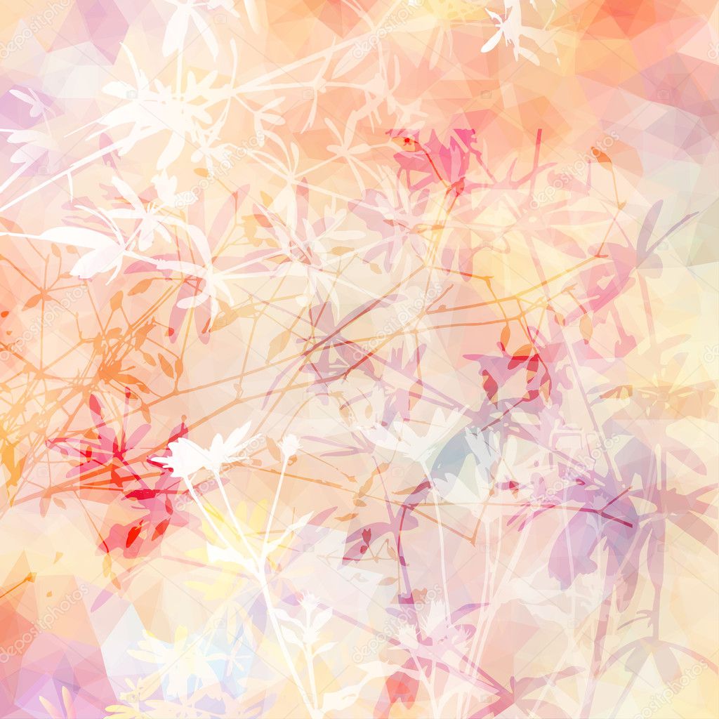 Floral  abstract grunge background