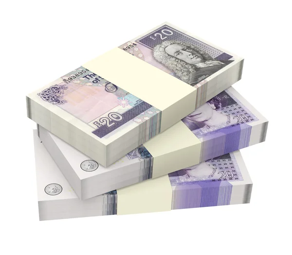 Beyaz arka plan üzerinde izole İskoç ve İngiliz para. — Stok fotoğraf