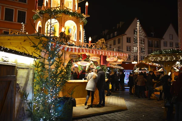 Weihnachtsmarkt in Breslau, Polen — Stockfoto