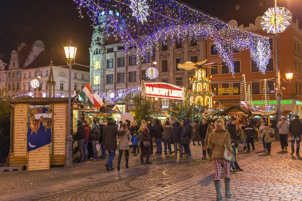 Christmas market in Wroclaw, Poland — Stock Photo, Image