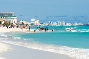 Bir görünümü güzel Beach Cancun, Meksika