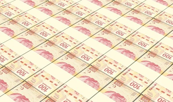 Mexican pesos bills stacks background. — Stock Photo, Image