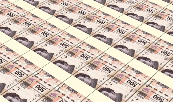 Mexican pesos bills stacks background. — Stock Photo, Image