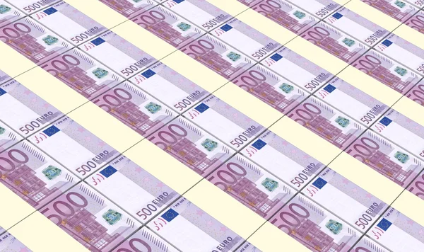 Europäische Banknoten stapeln sich im Hintergrund. — Stockfoto