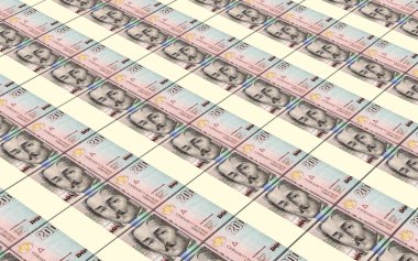 Kolombiyalı peso faturaları yığınları arka plan.