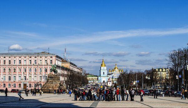 Independence square, the main square of Kiev, Ukraine (Maidan)