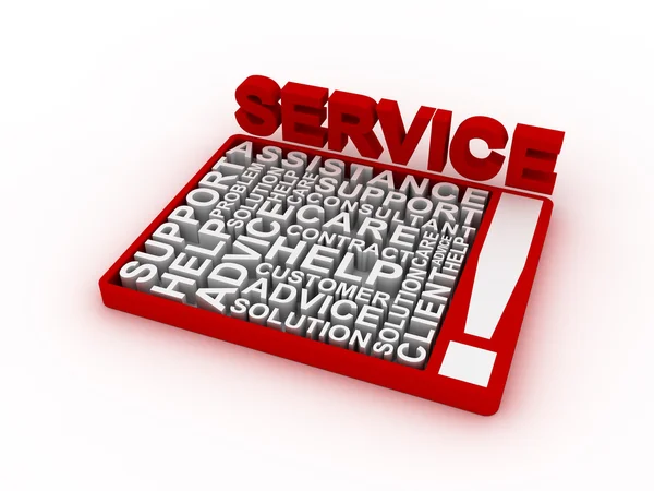 Service koncept ord — Stockfoto