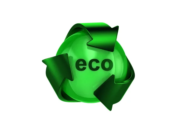 Logotipo da reciclagem — Fotografia de Stock