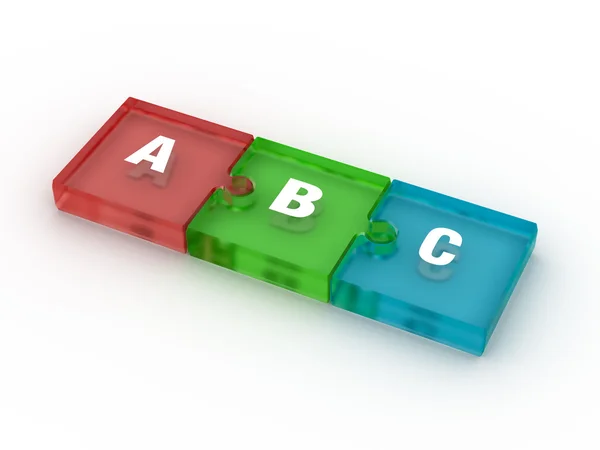 ABC Letters on computers keys — Stock Photo, Image