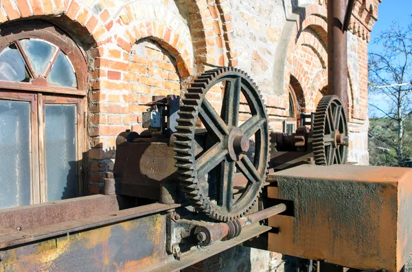 Vieux Engrenages Rouillés Pièces Machines — Photo