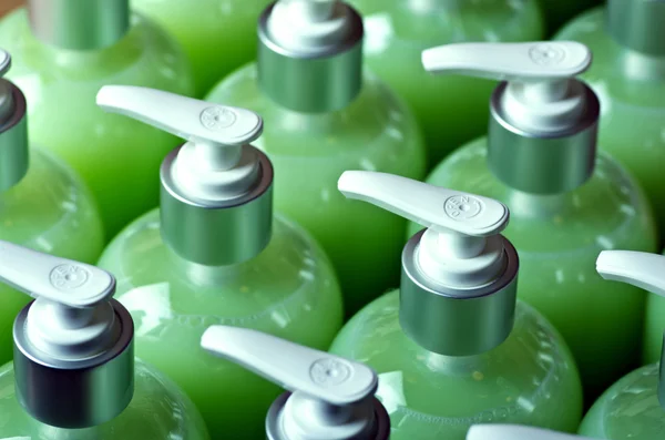 Состав Пластиковыми Бутылками Ухода Телом Косметикой — стоковое фото