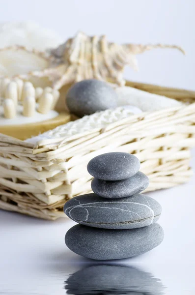 Ambiente de spa de salud sobre fondo blanco — Foto de Stock