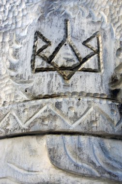 Ahşap heykel Slav Idol. Ukrayna. 