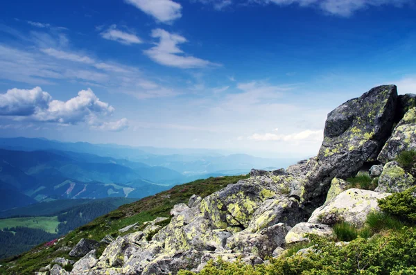 Abendliche Hochplateau-Landschaft (Karpaten, Ukraine) — Stockfoto