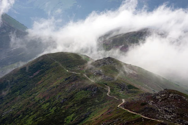 Avond plateau berglandschap (Karpaten, Oekraïne) — Stockfoto