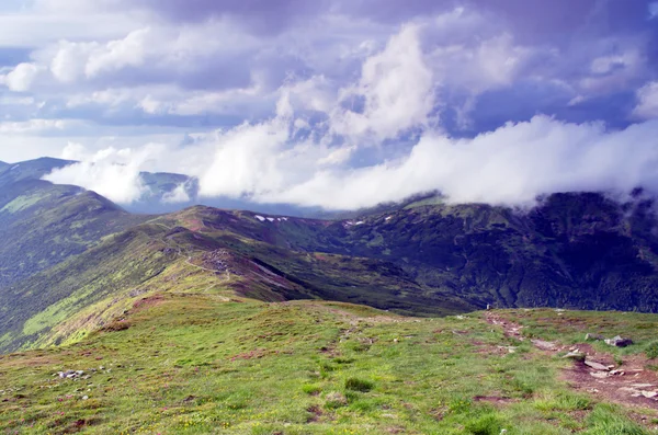 Este mountain fennsíkon fekvő (Kárpátok, Ukrajna) — Stock Fotó