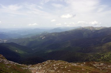 puslu sabah dağın (Karpat Mt'ın, Ukrayna)