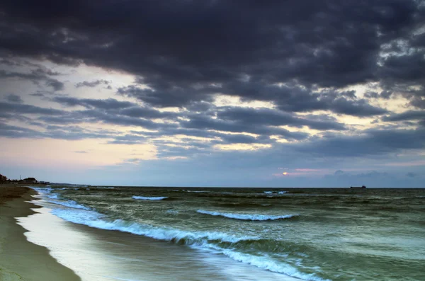 Landschap zee sunrice gouden hemel — Stockfoto