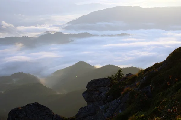 Kvällen berg platå landskap — Stockfoto