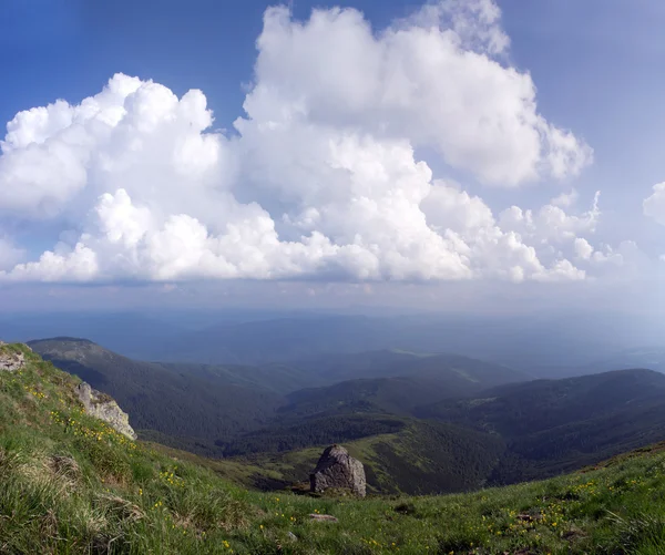 Kvällen berg platå landskap — Stockfoto