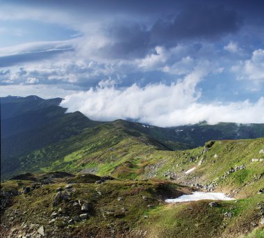 Chornogora ridge Karpat dağ, Ukrayna.