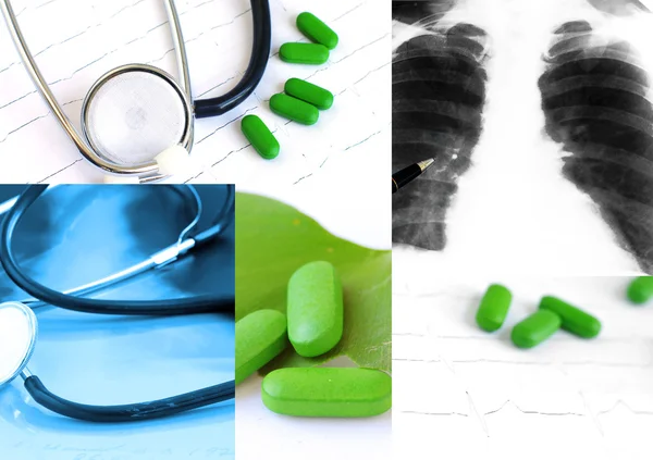 Homeopatia różnych związanych z obrazów w collage — Zdjęcie stockowe