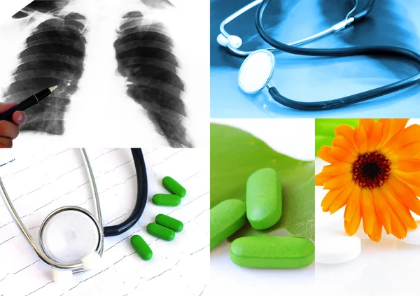 Homeopatia różnych związanych z obrazów w collage — Zdjęcie stockowe