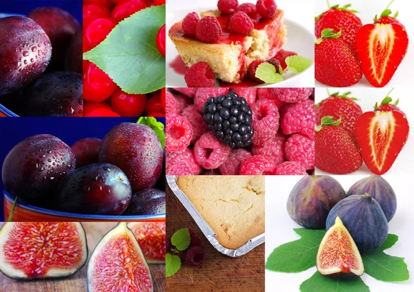 Collage di frutta colorata — Foto Stock