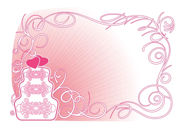 Carte d'invitation de mariage — Image vectorielle