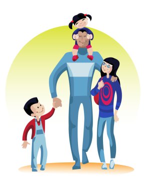 sabah için ailenin reisi dürtmek