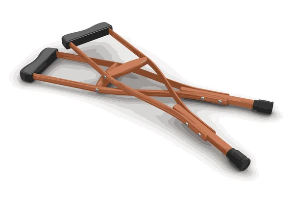 Vector image of Crutches — Stock Vector