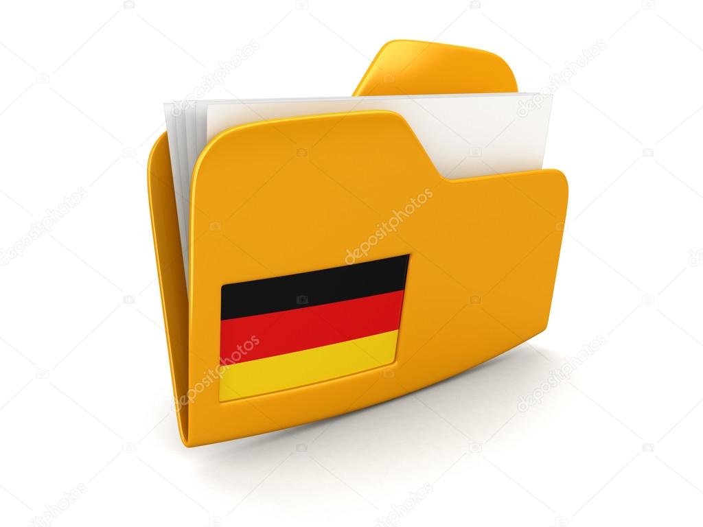 Folder and lists with Germany Flag. Image with clipping path — Stock ...