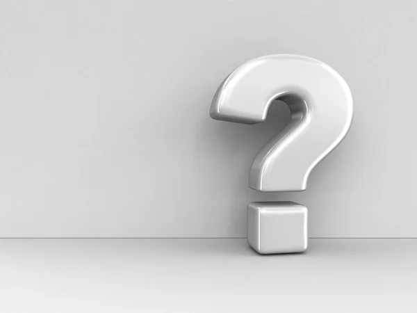 Big sign of question. Image with clipping path — Stock Photo, Image
