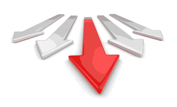 Immagine vettoriale delle frecce 3d — Vettoriale Stock