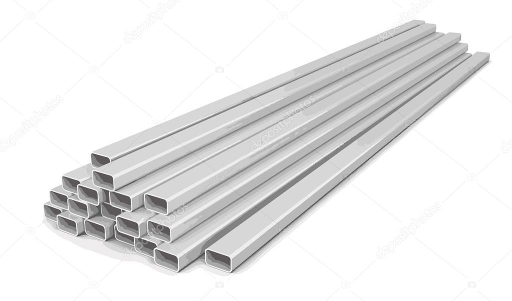 Vector image of Steel pipes