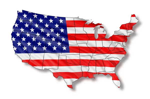 Map of USA. Image with clipping path. — Stock Photo, Image