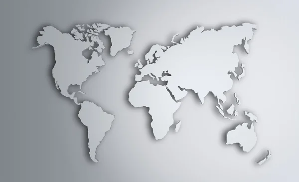 Mapa světa. Obrázek s ořezovou cestou — Stock fotografie
