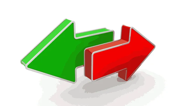 Imagen vectorial de Dos flechas — Vector de stock