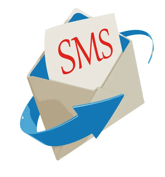 Vektorbild brev SMS — Stock vektor