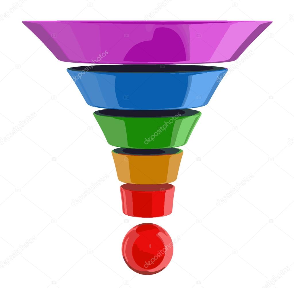 Vector image of 3d cone